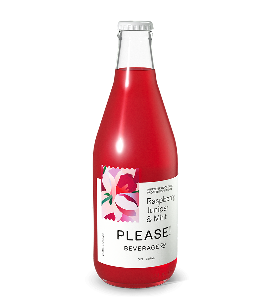 Please Beverage Co. | Raspberry, Juniper & Mint Cocktail
